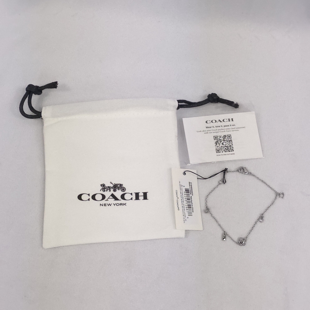 Coach Charm Bracelet Silver Plated Brass - Picture 2 of 4